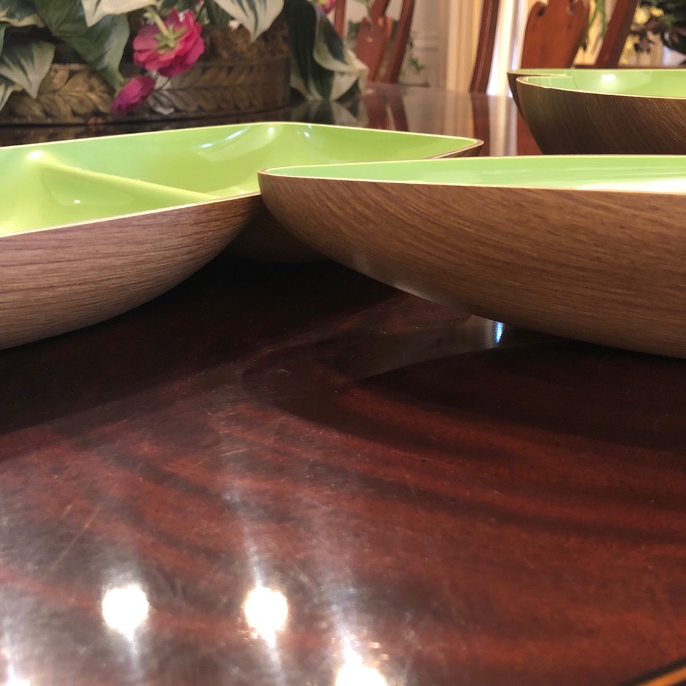 Serving dishes (3), green, light weight - Picture 9 of 10
